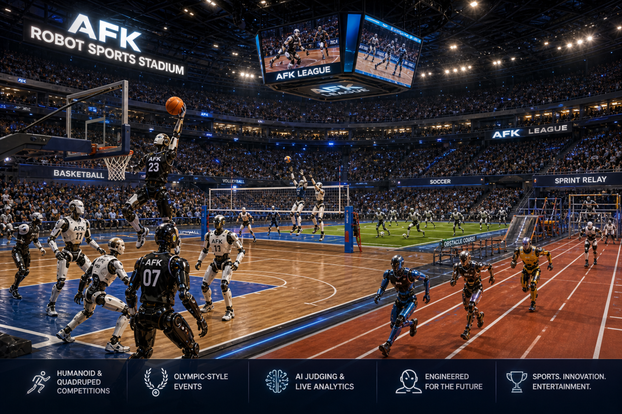 Robot sports stadium
